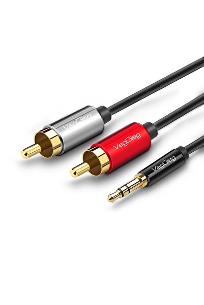 Veggieg 3.5mm Aux To 2 Rca Ses Kablosu 2 Metre