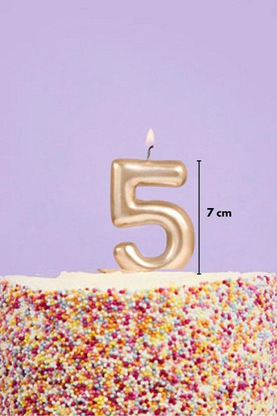 Le Mabelle Gold Number 5 Candle - Stylish and Comfortable