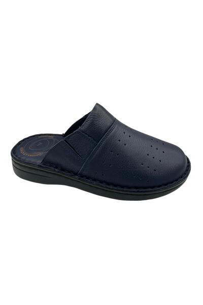 ÇELİKSANDALET Orthopedic Genuine Leather Medical Clog Slipper
