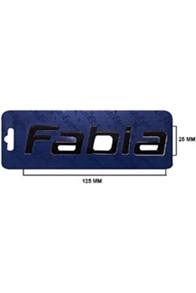 EDEXPORT SKODA Uyumlu Fabia Siyah Yazı 25*125 mm