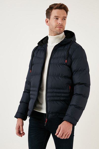 Buratti Hooded Zippered Pocket Slim Fit Coat Men's COAT 6490001