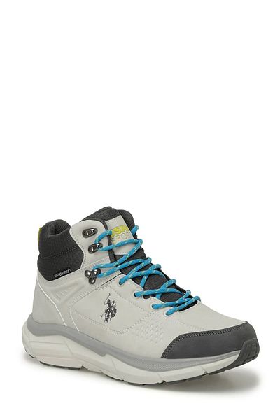 U.S. Polo Assn. Γνήσιες ανδρικές αδιάβροχες αντιολισθητικές ορθοπεδικές σόλες ειδικής σχεδίασης Λευκό-γκρι χειμερινές μπότες