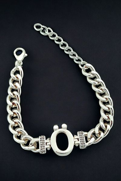 Çlk Accessories سوار فاخر بحجر الزركون على شكل حرف O