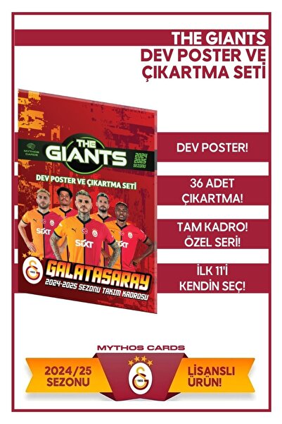 Galatasaray The Giants 24/25 Poster Ve Çıkartma Seti