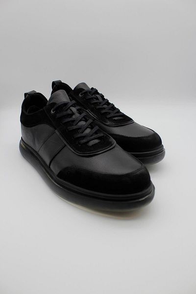 İmza Pantofi casual negri din piele naturală, cu talpă termică, cu șireturi 1033235117