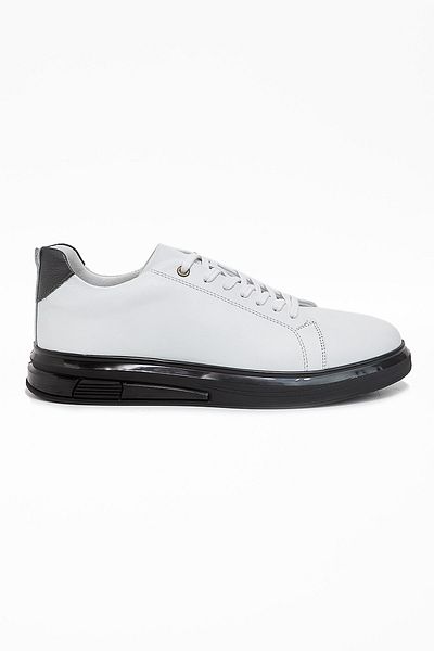 İmza Pantofi casual albi cu șireturi din piele naturală1033240153