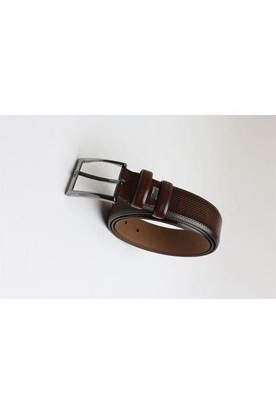İmza Dark Brown Stitched Buckle 3.5 Cm Belt1046230202