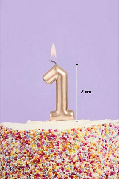 Le Mabelle Gold Number 1 - Candle Style