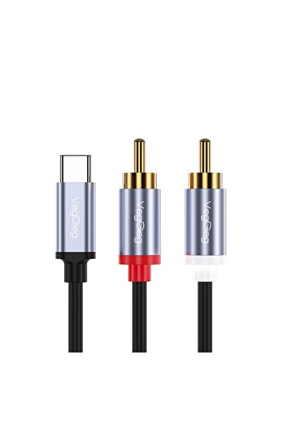 Veggieg Usb Type-c To 2 Rca Ses Kablosu 3 Metre