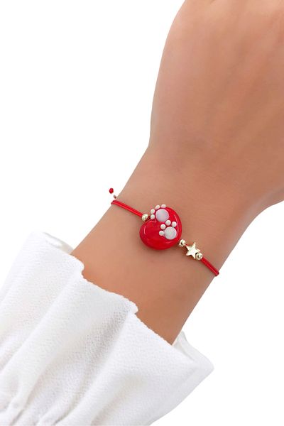 Çlk Accessories هدية العام الجديد سوار زجاجي محظوظ