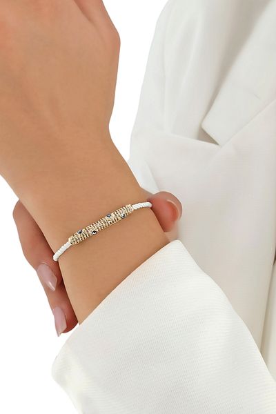 Çlk Accessories سوار حبل العين الحجري الفاخر