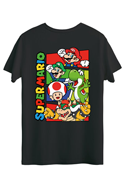 Oweear سوبر ماريو للجنسين - تي شيرت عادي