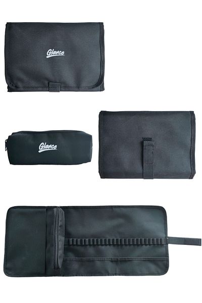 GLANCE Canson A5 Sketch Lyra Art Design Graduated Pencil Metalic Cury Color Black Pen Holder with Pocket Set of 24 Compartments