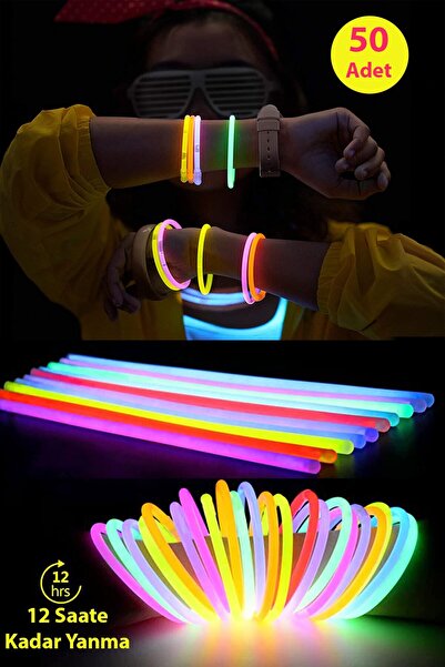 Technojet 50 Adet Fosforlu Çubuk Bileklik