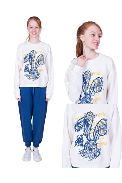 Marions Hanorac pentru adolescenți cu design neon iepure pentru fete