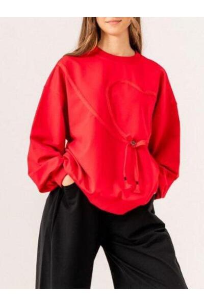 Zekids Heart Detailed Girl's Sweatshirt - Extrafor Design