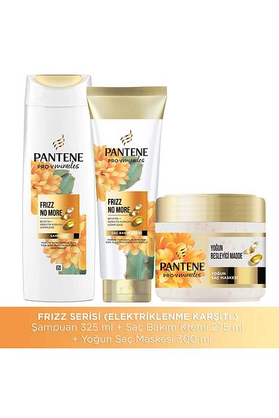 Pantene Miracles Frizz No More Shampoo 325 ml + Mask 300 ml + Conditioner 275 ml