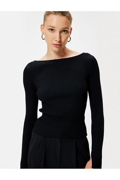 Koton Pulover tricot cu mânecă lungă și cu nervuri