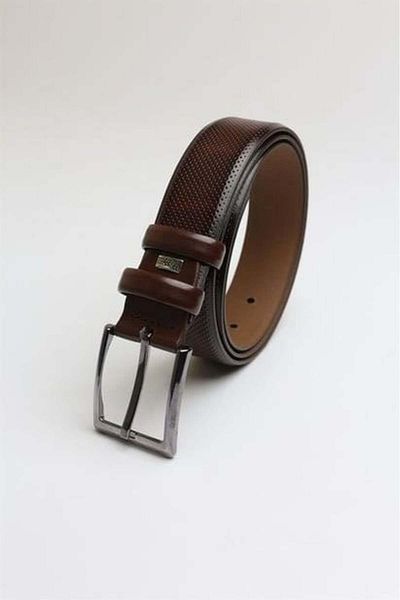 İmza Dark Brown Stitched Buckle 3.5 Cm Belt1046230202
