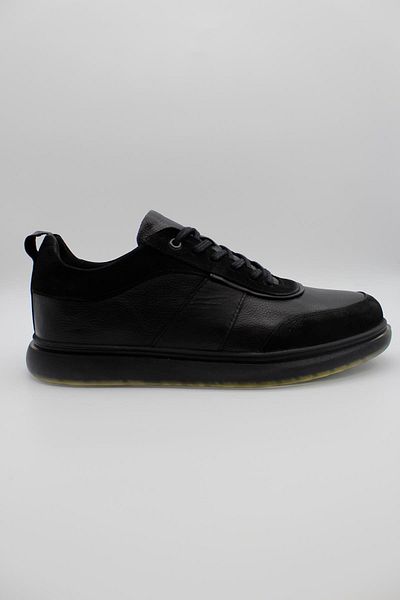 İmza Pantofi casual negri din piele naturală, cu talpă termică, cu șireturi 1033235117