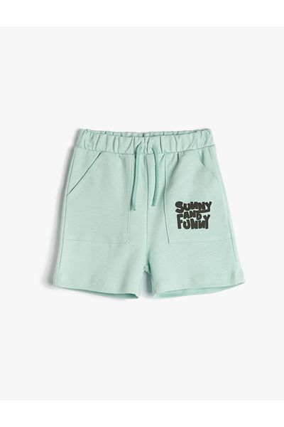 Koton Shorts Pocket Tied Waist Print Detailed Cotton