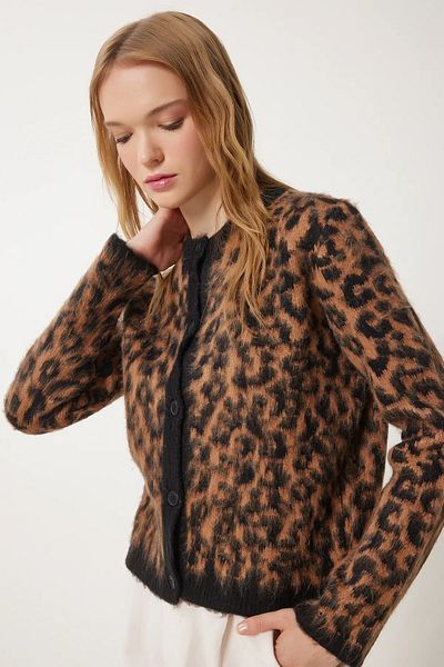 LOKADI Cardigan de damă cu model leopard