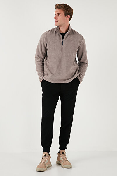 Buratti Slim Fit Stand Collar Winter Raised Fleece Men's Polar 5906053