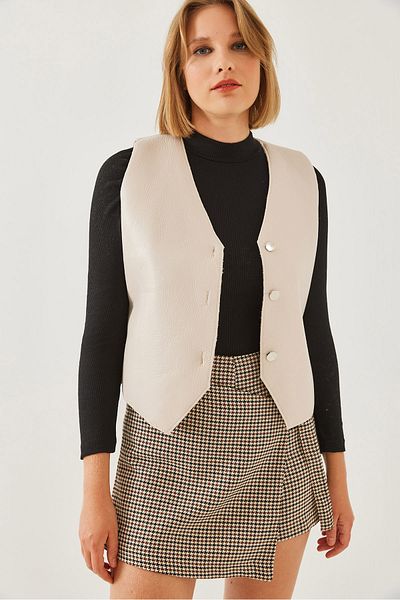 Bianco Lucci Vestă de damă din piele de pluș - 6468 60351161