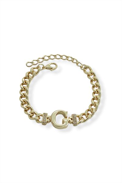 Çlk Accessories سوار حرف G المميز حجر الزركون