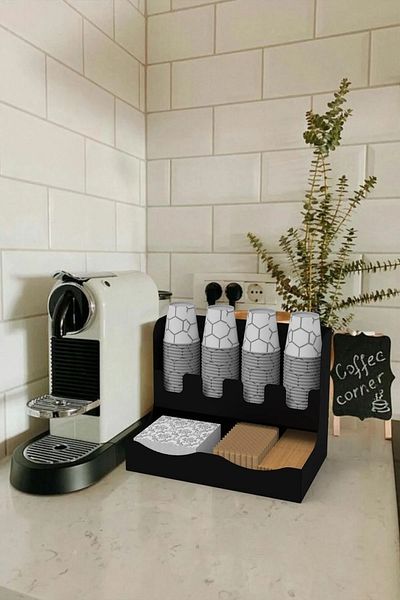 MetaCraft BARİSTA Cardboard Cup Holder/Paper Cup Stand / Cup Candy Mixer/Organizer Rack