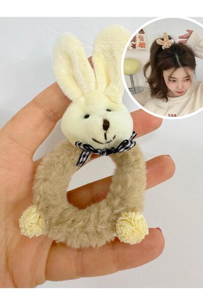 Arescollection cataramă pentru copii cu banda elastică de pluș iepure