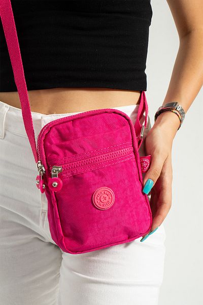 MEGA BAG Unisex M 227 Crinkle Fabric Small Shoulder Bag - Phone Holder