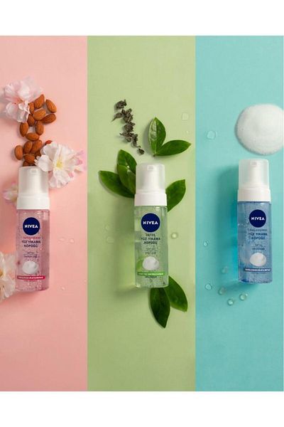 NIVEA 150ml Green Tea Detox Face Wash Foam - pore purifYing, 8 Hour Oil Control