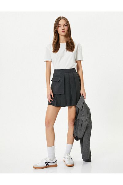 Koton Tricou de bază din bumbac cu decolteu - mânecă scurtă