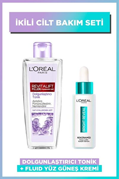 L'Oreal Paris Revitalift Filler Dolgunlaştırıcı Tonik+ Bright Reveal Koyu Leke Karşıtı Serum