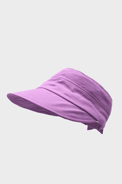 Külah Women's Sunscreen Wide Brim Cotton Hat - Lilac