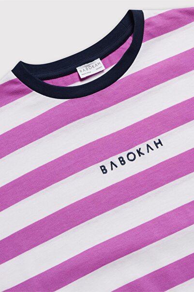 BABOKAH (Kids Boy) Oversize fit Çizgili T-shirt