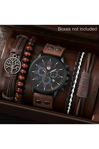 M SMİLE ERKEK SAAT SETİ 4 BİLEKLİK İLE BİRLİKTE