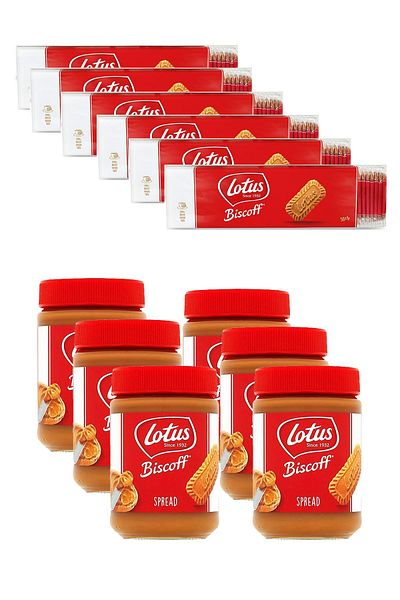 Lotus Biscoff 50*6,25Gr X 6 Pieces - Original Spread 400Gr X 6 Pieces