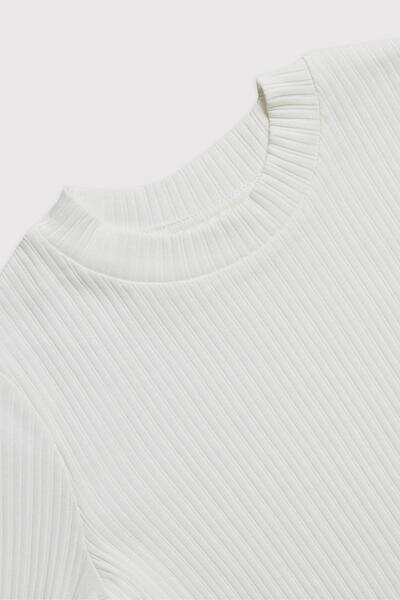 BABOKAH (Kids Girl) Dik Yaka Uzun Kol T-Shirt