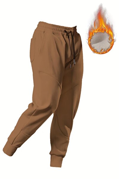 GHASSY CO. Ghassy Co. Run Sporcu Günlük İçi Şardonlu Üç İplik Spor Eşofman Altı