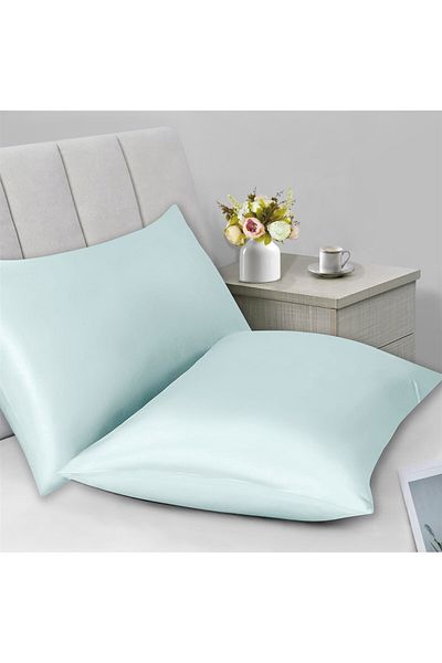 Evim Organic Cotton Satin Light Blue 2-Piece Pillowcase 50X70 cm