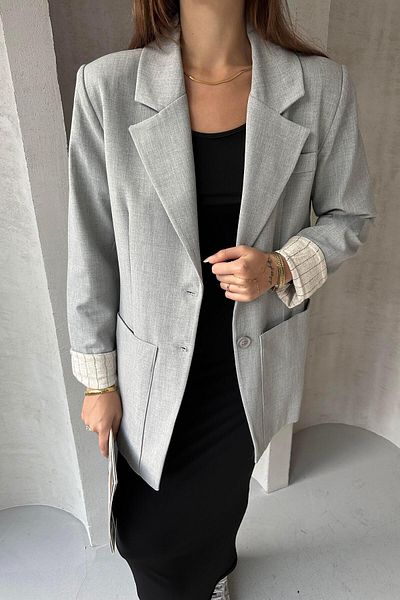 ZAROLİ Jachetă blazer cu detaliu la mânecă