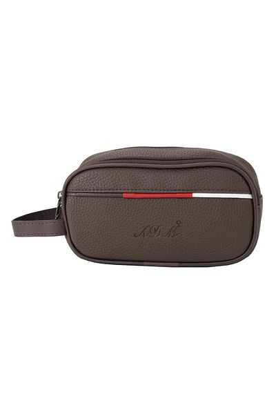 ADM Tommy Faux Leather Shaving Travel Bag, Handbag