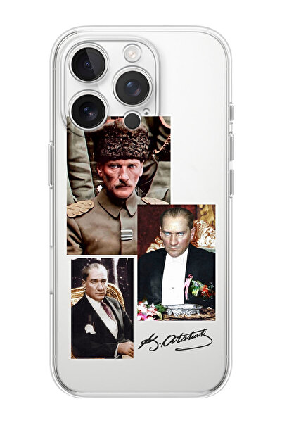 shoptocase Iphone 15 Pro Max Uyumlu ATATÜRK Desenli Telefon Kılıfı