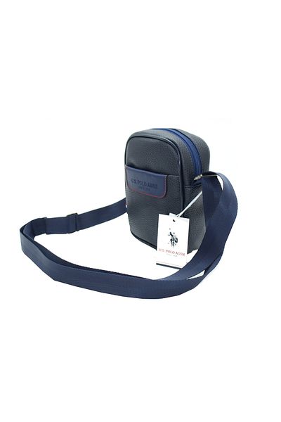 U.S. Polo Assn. Geantă Messenger din piele artificială albastru bleumarin pentru bărbați
