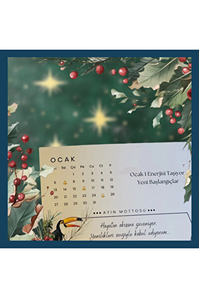 Butik 2025 Tukan Kuşlu Numerolojik Takvim