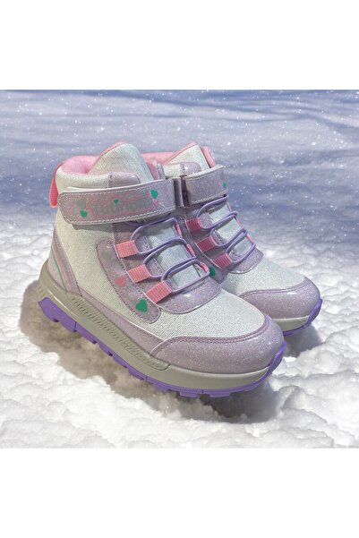ALDİ Tutinom Dayanıklı Su Geçirmez Rahat Ortopedik Bağcıklı Cırtlı Kız Çocuk Kar Botu