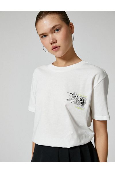 Koton Rick and Morty T-Shirt Back Printed Licensed Crew Neck κοντομάνικο βαμβακερό