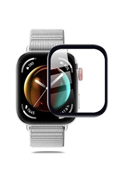 Mi7a Huawei Watch Fit 3 Uyumlu Tam Kaplama Nano Jelatin Ekran Koruyucu